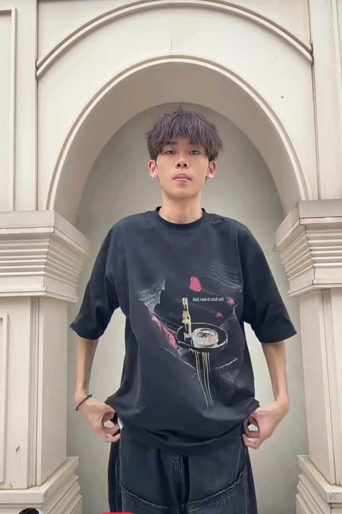 Balenciaga 黑色 純棉 Logo 短袖T恤 宽松休閒