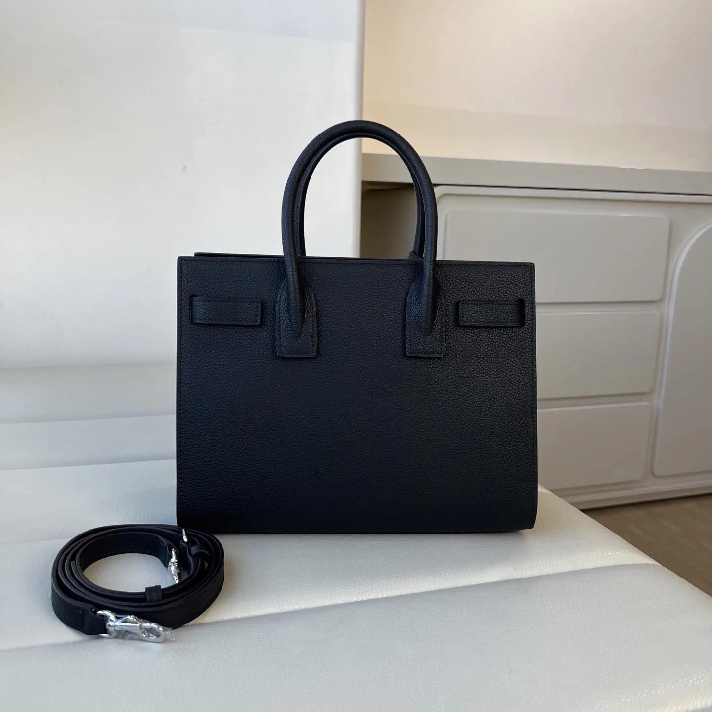 Silver Clutch Bag Leather
