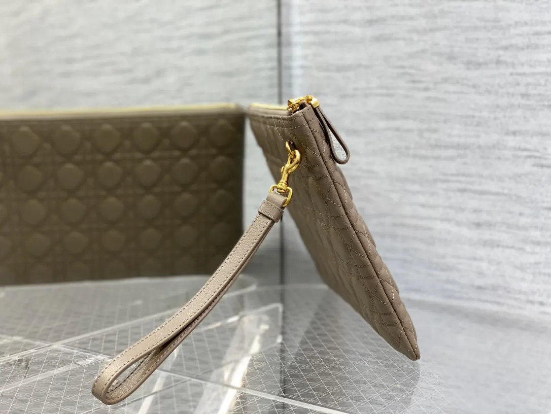 Dior Caro 暖灰褐色 Daily 手拿包 復古风十足 精致手拿款