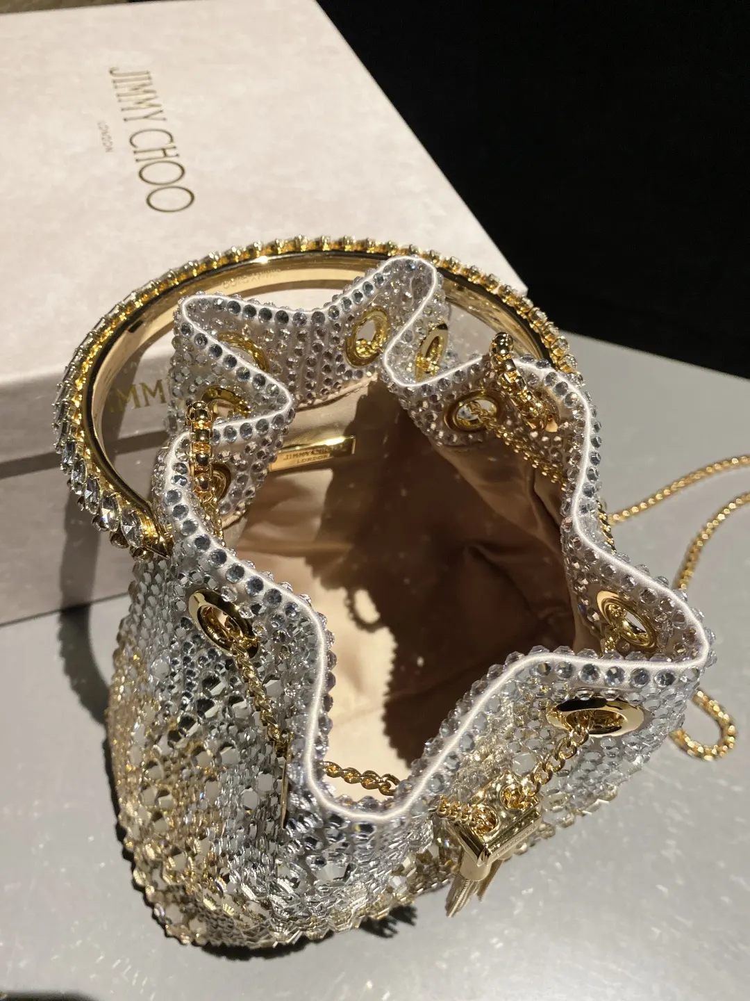 JIMMY CHOO BON BON系列标志款手提包 链条包 精致链条款