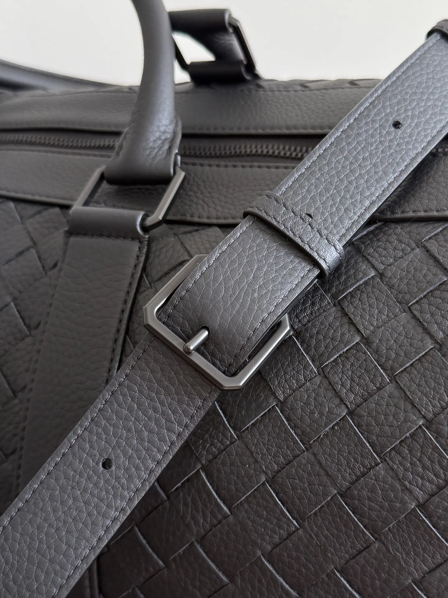 Bottega Veneta 黑色 麂皮 旅行包 大容量旅行款