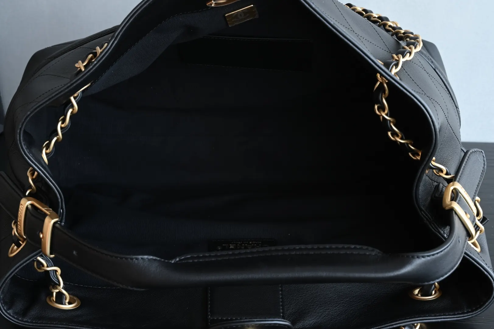 Black Fashion Item Travel Leather