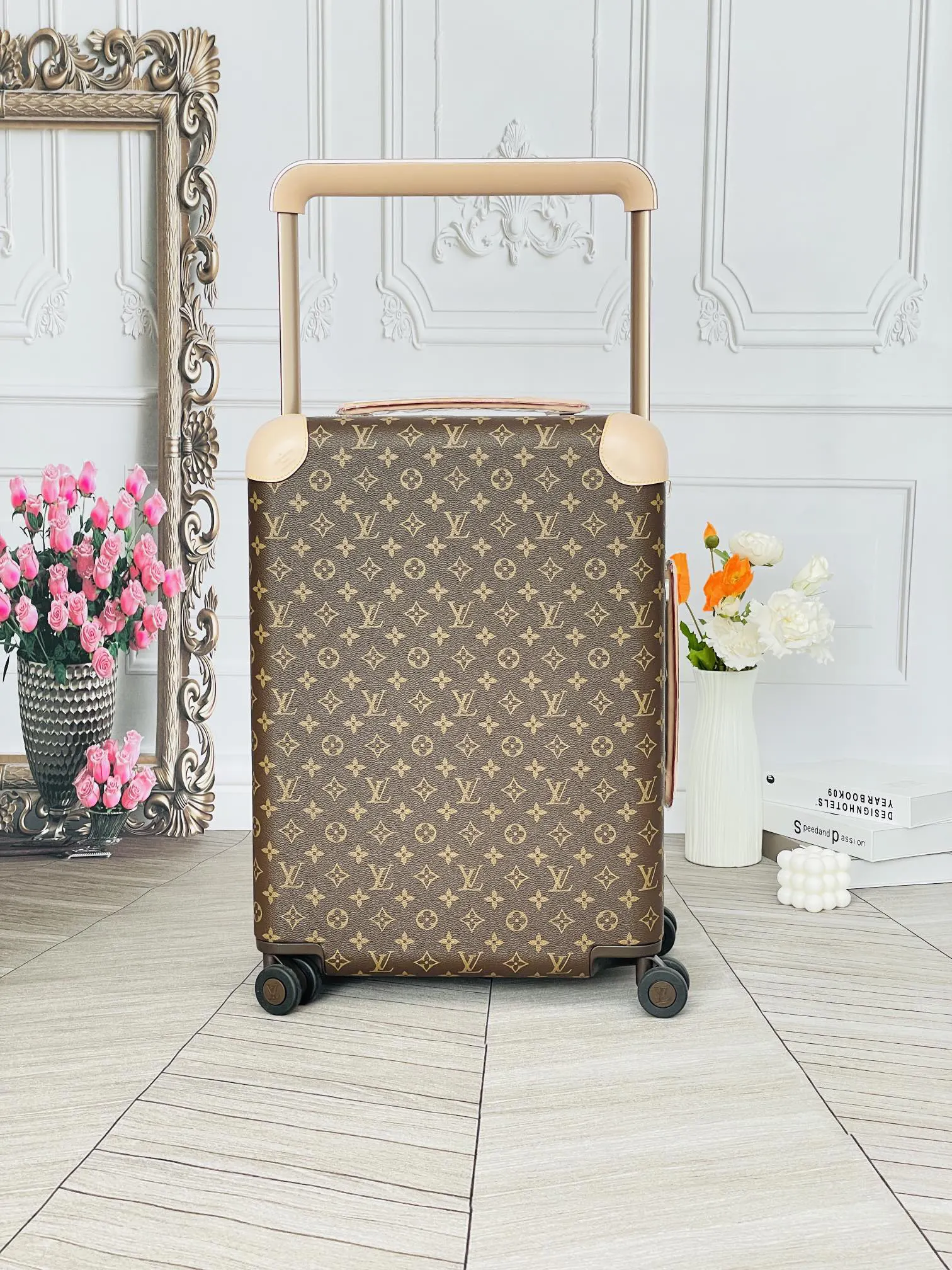 LV 老花 帆布 行李箱 旅行拉杆款 輕便出行款