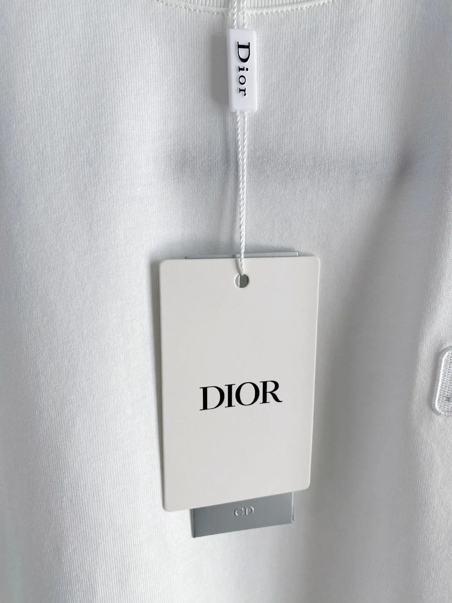 Dior 白色简约短袖T恤 休闲通勤款
