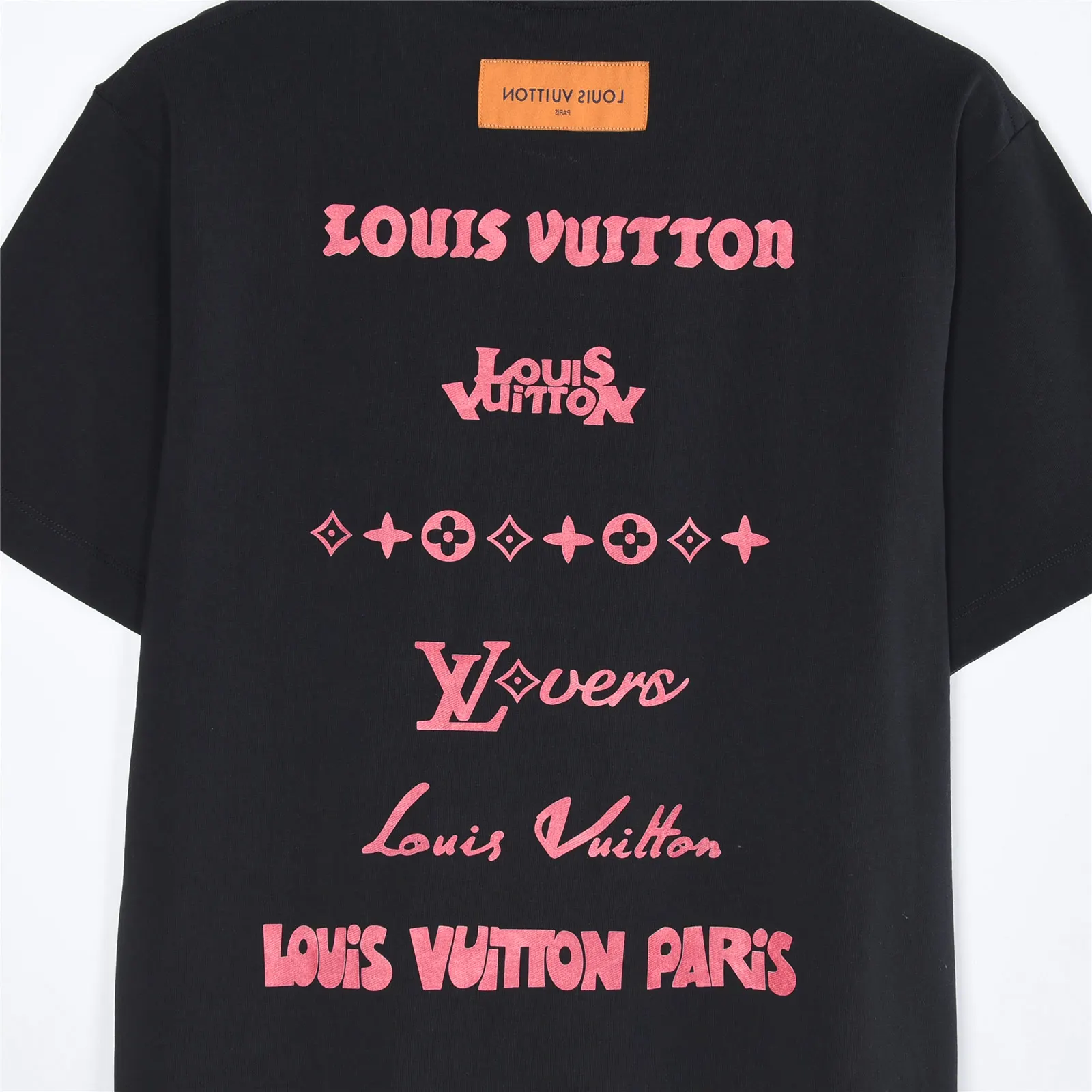 Louis Vuitton 粉色 字母 水洗 短袖T恤