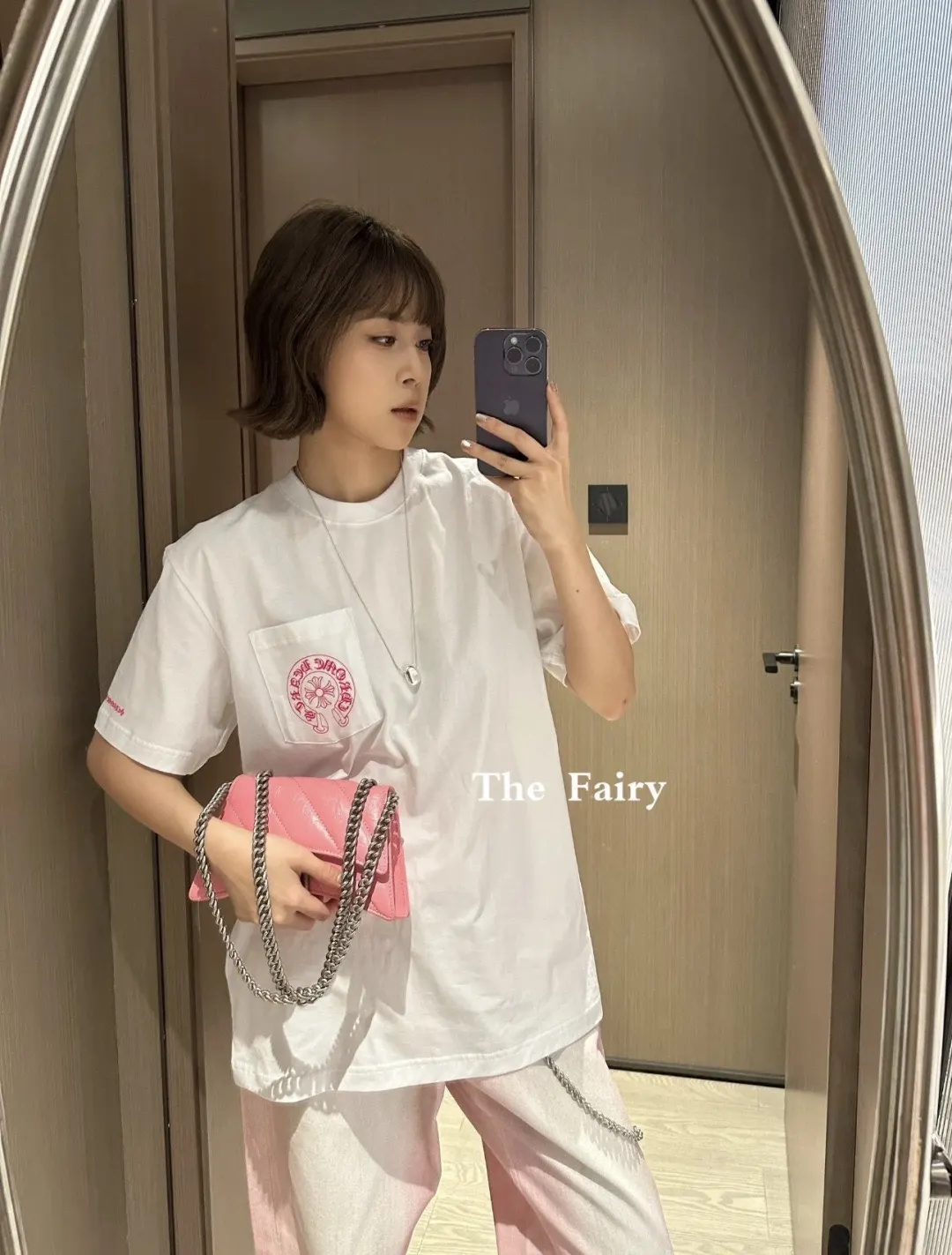 Chrome Hearts 粉色 印花 純棉 短袖T恤 日常百搭款(數字6) Chrome Hearts 粉色 印花 純棉 短袖T恤 日常百搭款(數字6)