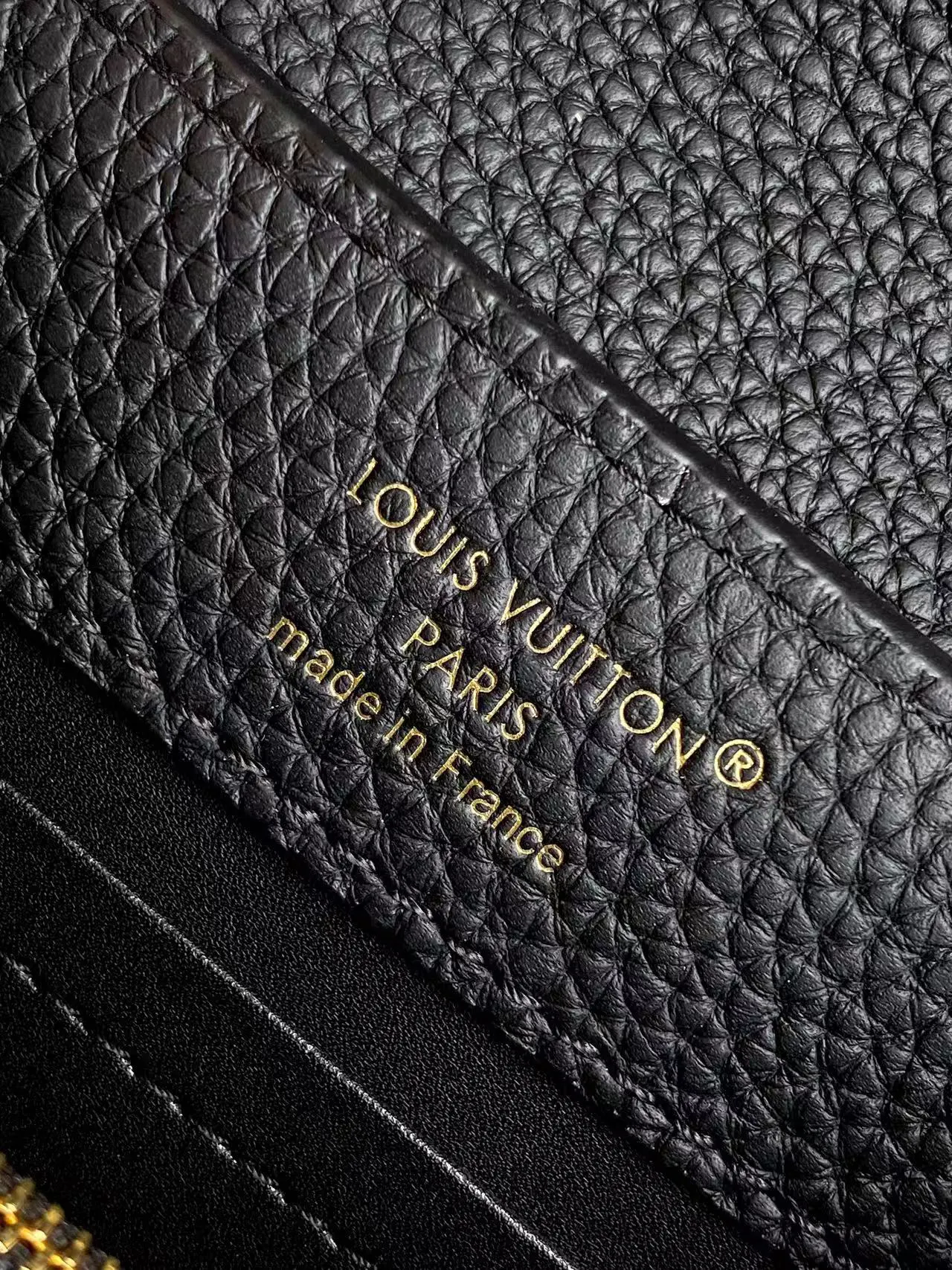 Louis Vuitton Black Brown Chain Bag Leather