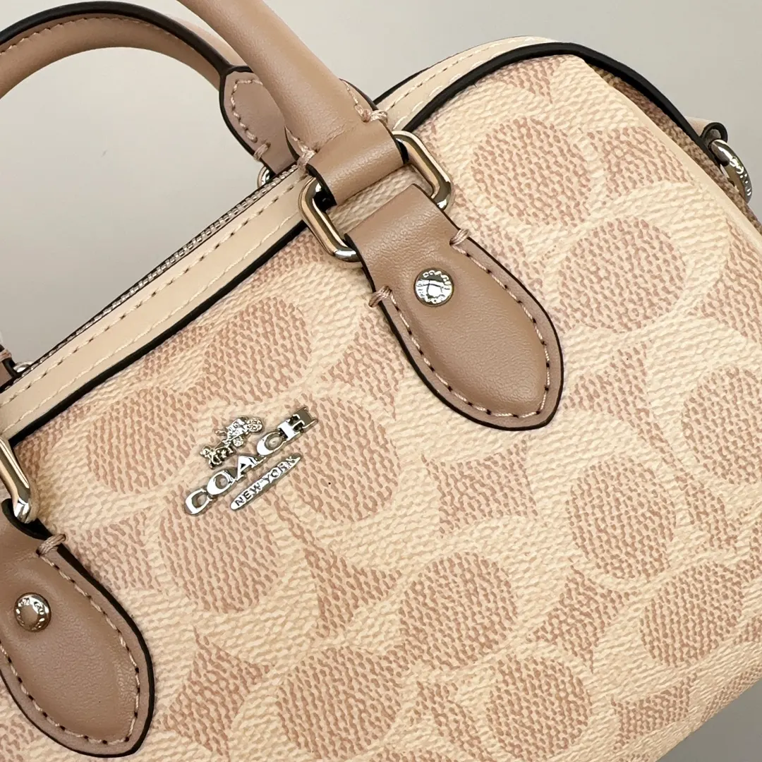 Monogram Crossbody Bag Lightweight Leather