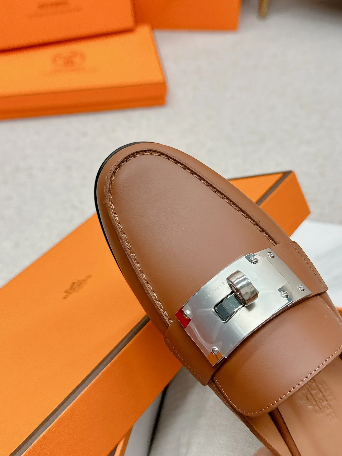 Hermès 小牛皮 拖鞋 舒适