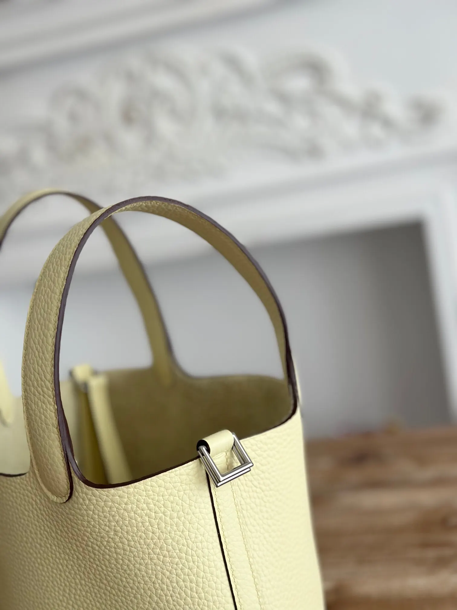 Hermès 小鸡黄 牛皮 手提包 18cm