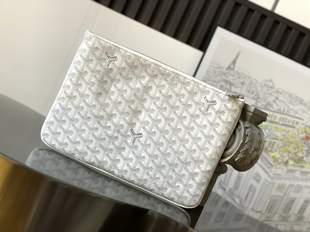 Goyard White Clutch Bag
