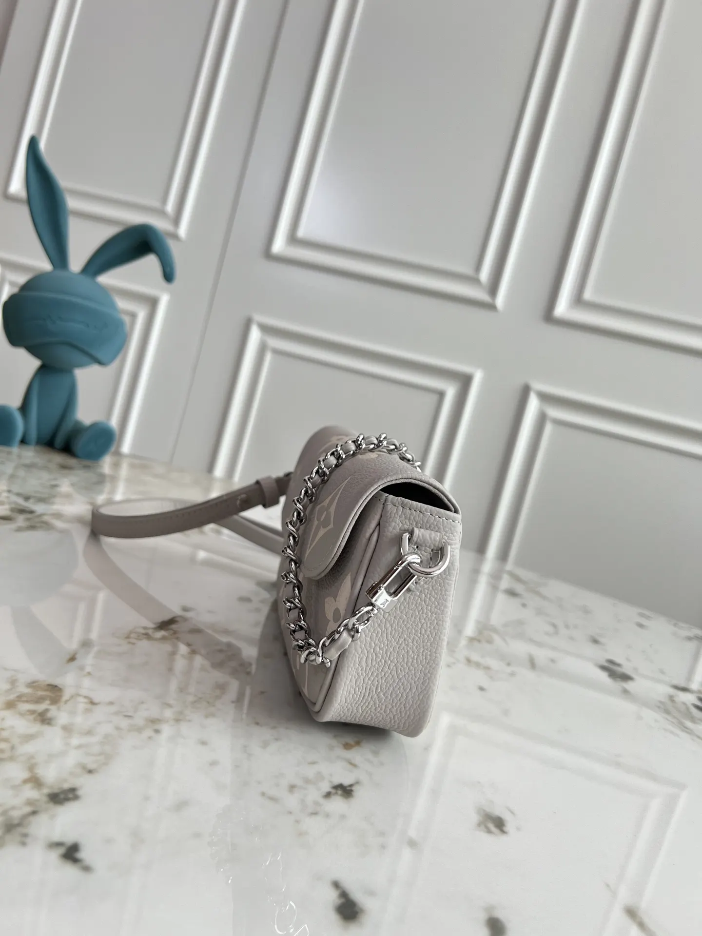 Louis Vuitton Gray Monogram Chain Bag