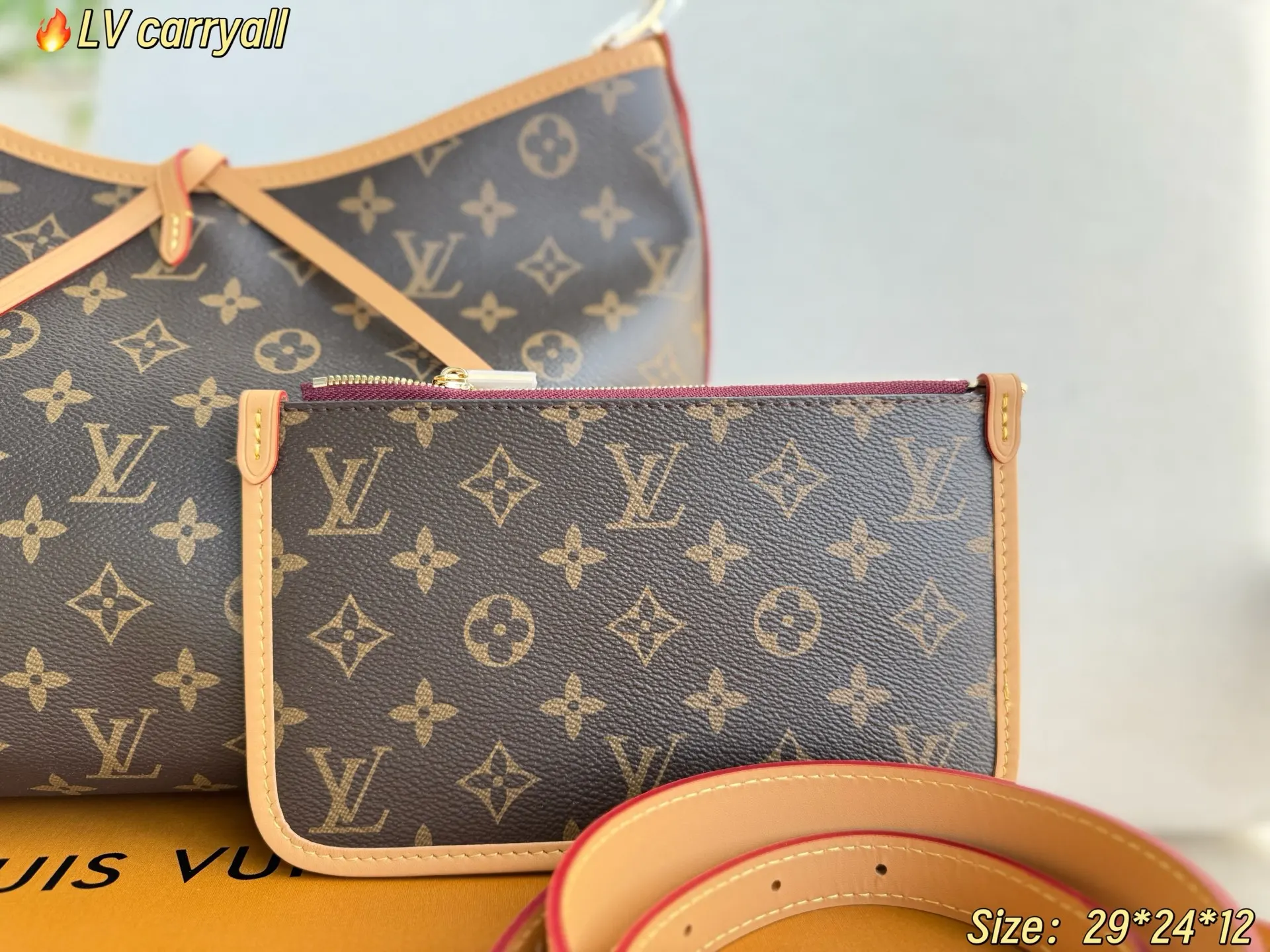 LV CarryAll 老花 斜挎包 轻便斜挎款