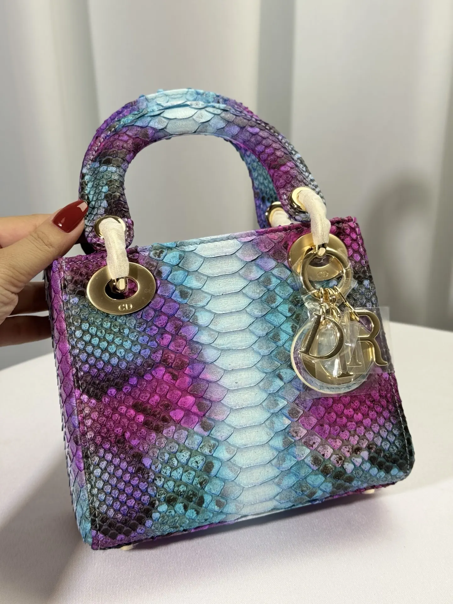 Dior Lady Dior 彩色编织手提斜挎包 个性款