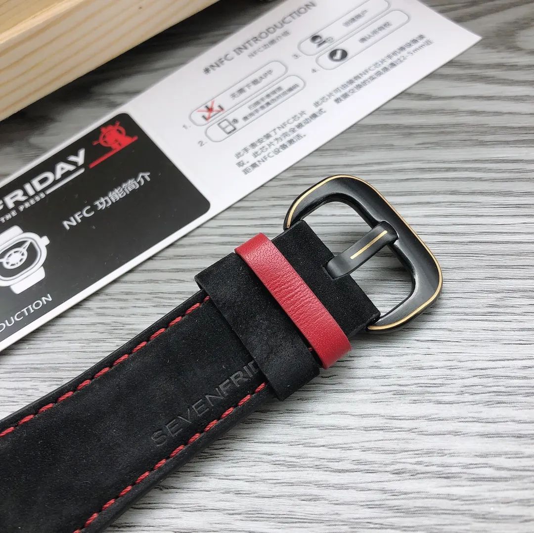 Black White Red Gold Watch Classic