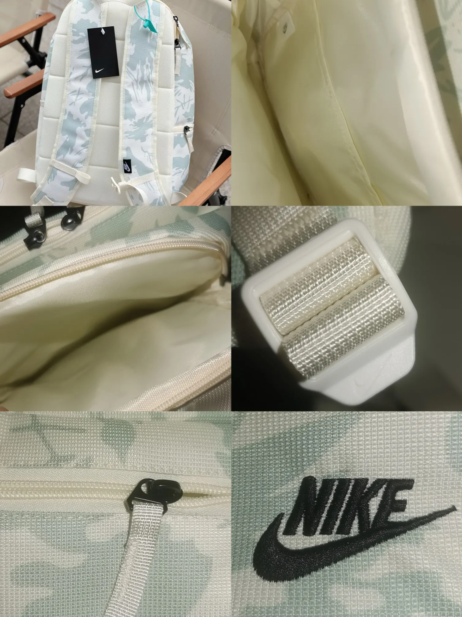 灰色 高 Nike耐克刺繡logo單肩包学生书包 日常單肩背款