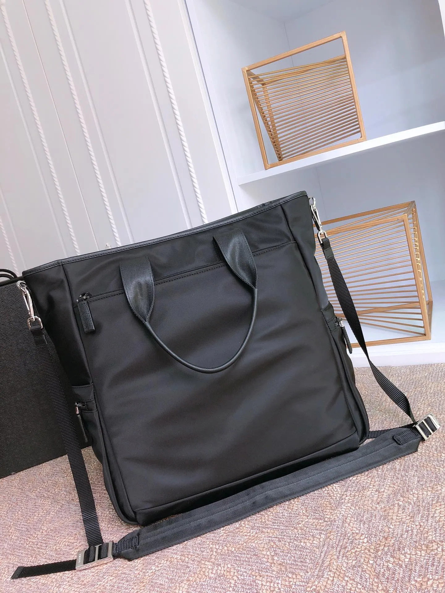 Prada Re-Nylon 1BG040 Leather Saffiano Handbag