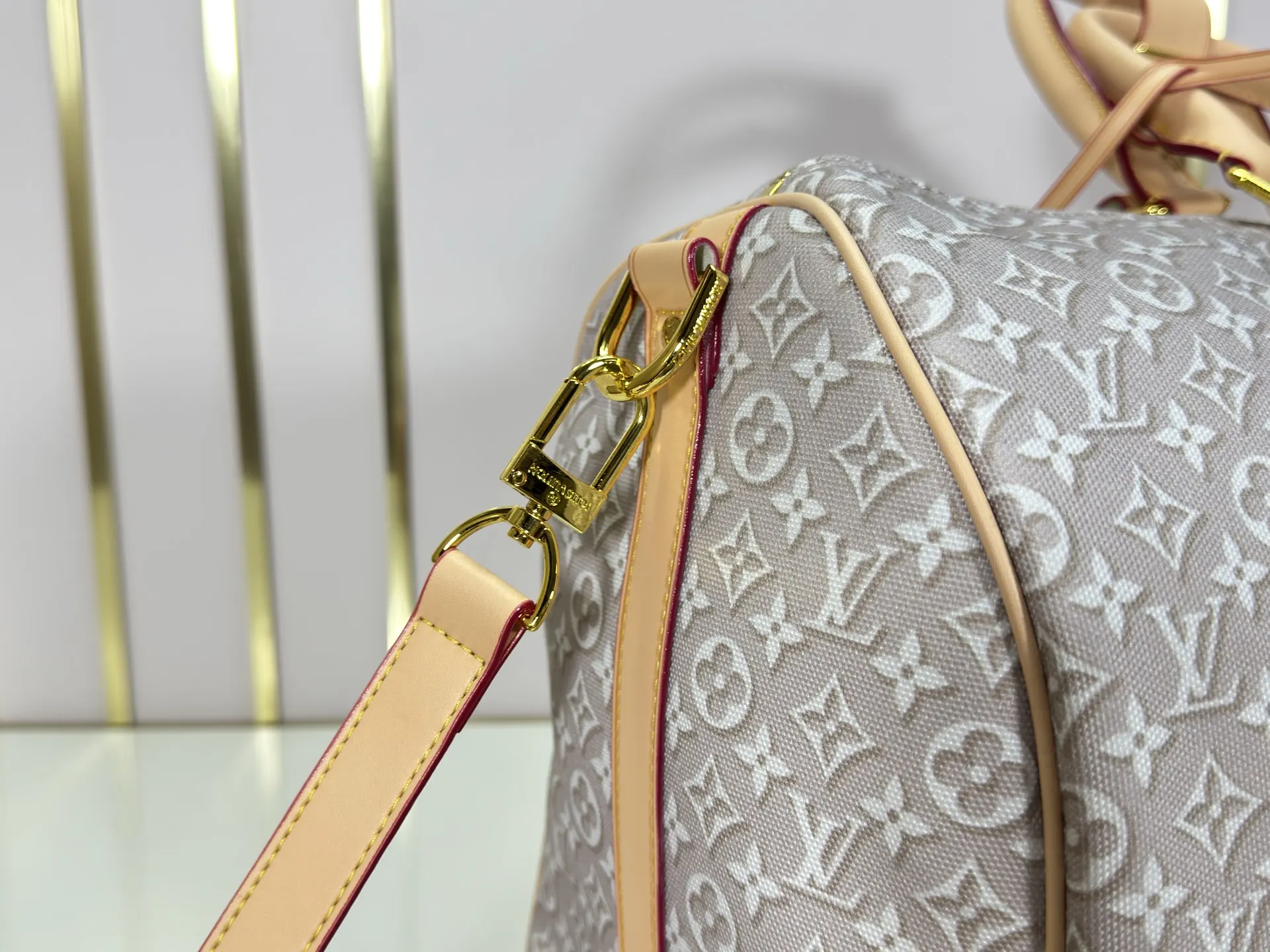Keepall 老花 牛仔 帆布 旅行袋 大容量旅行款