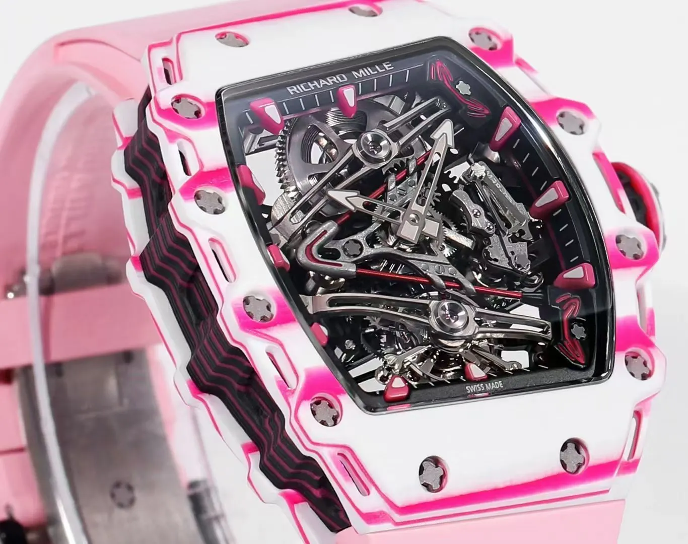 Richard Mille 白色 紅色 手錶 經典腕表款