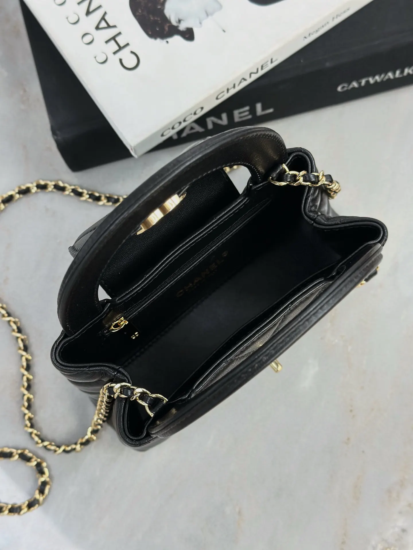 Chanel 羊皮Kelly手柄包 手提斜挎 手提包