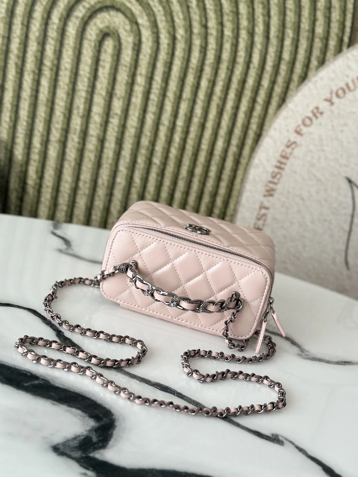 Pink Organizer Pouch Travel Leather