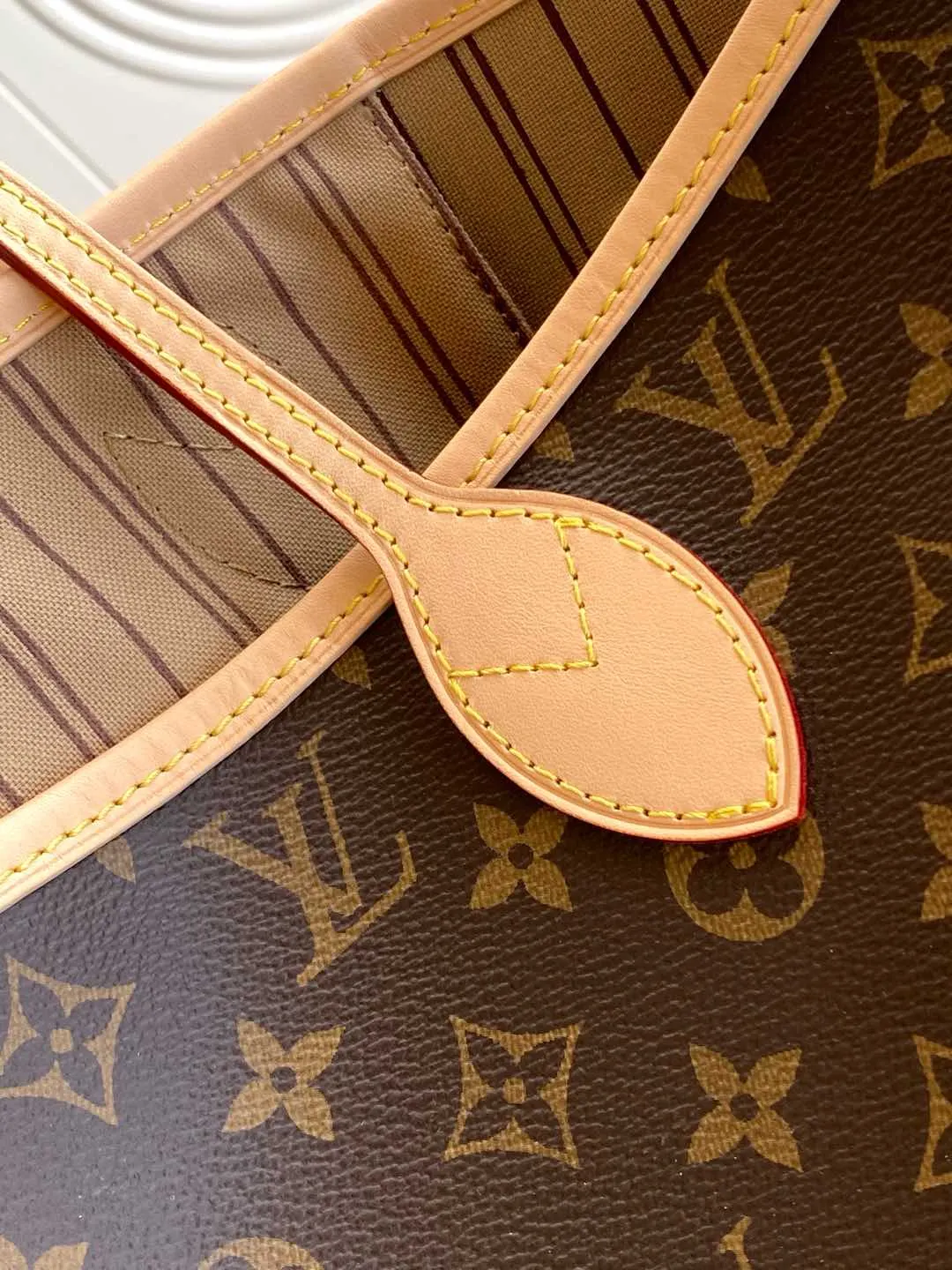 Neverfull 老花 牛皮 托特包 大容量托特款