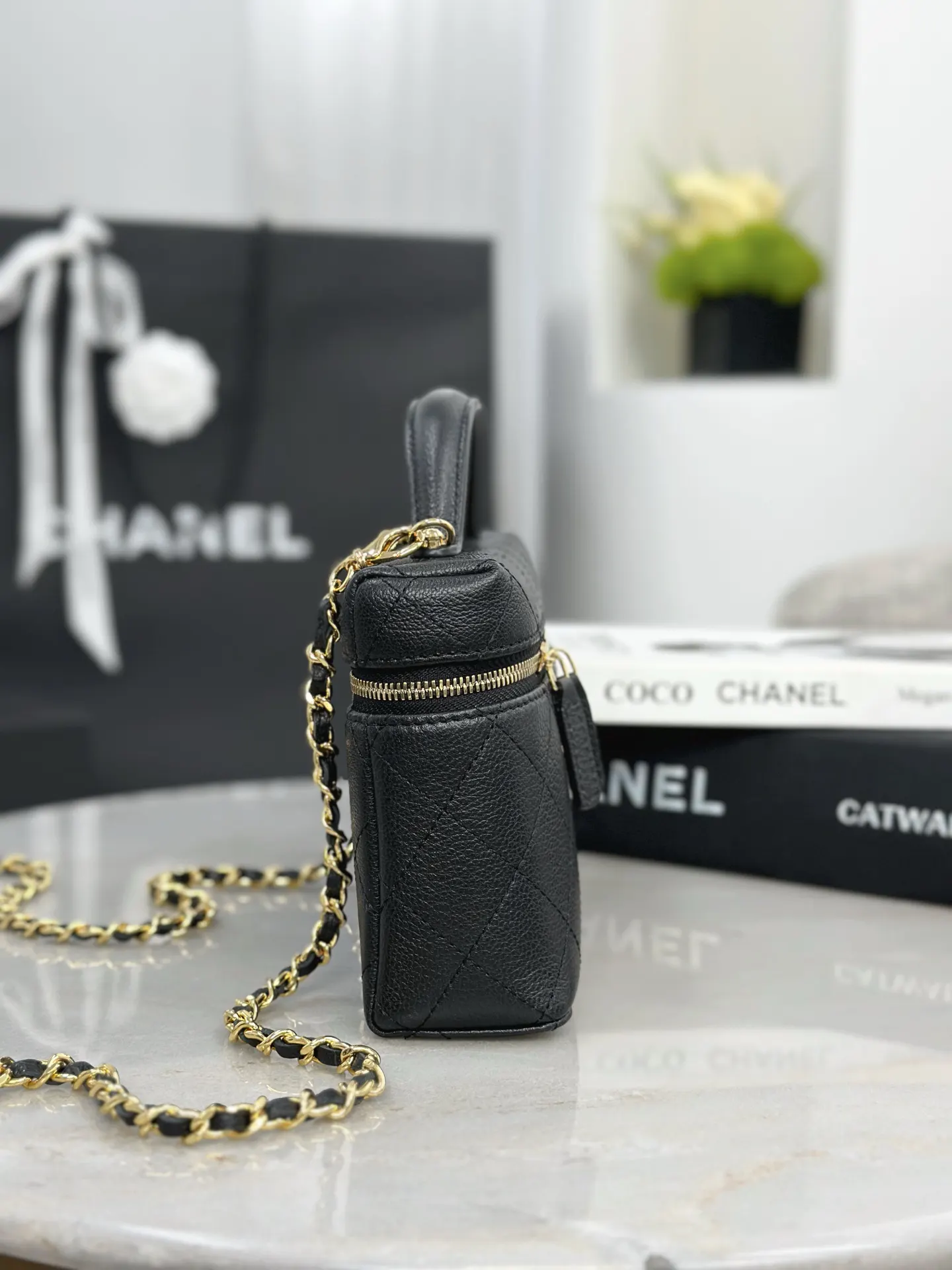 Chanel 19 黑色 皮革 单肩包
