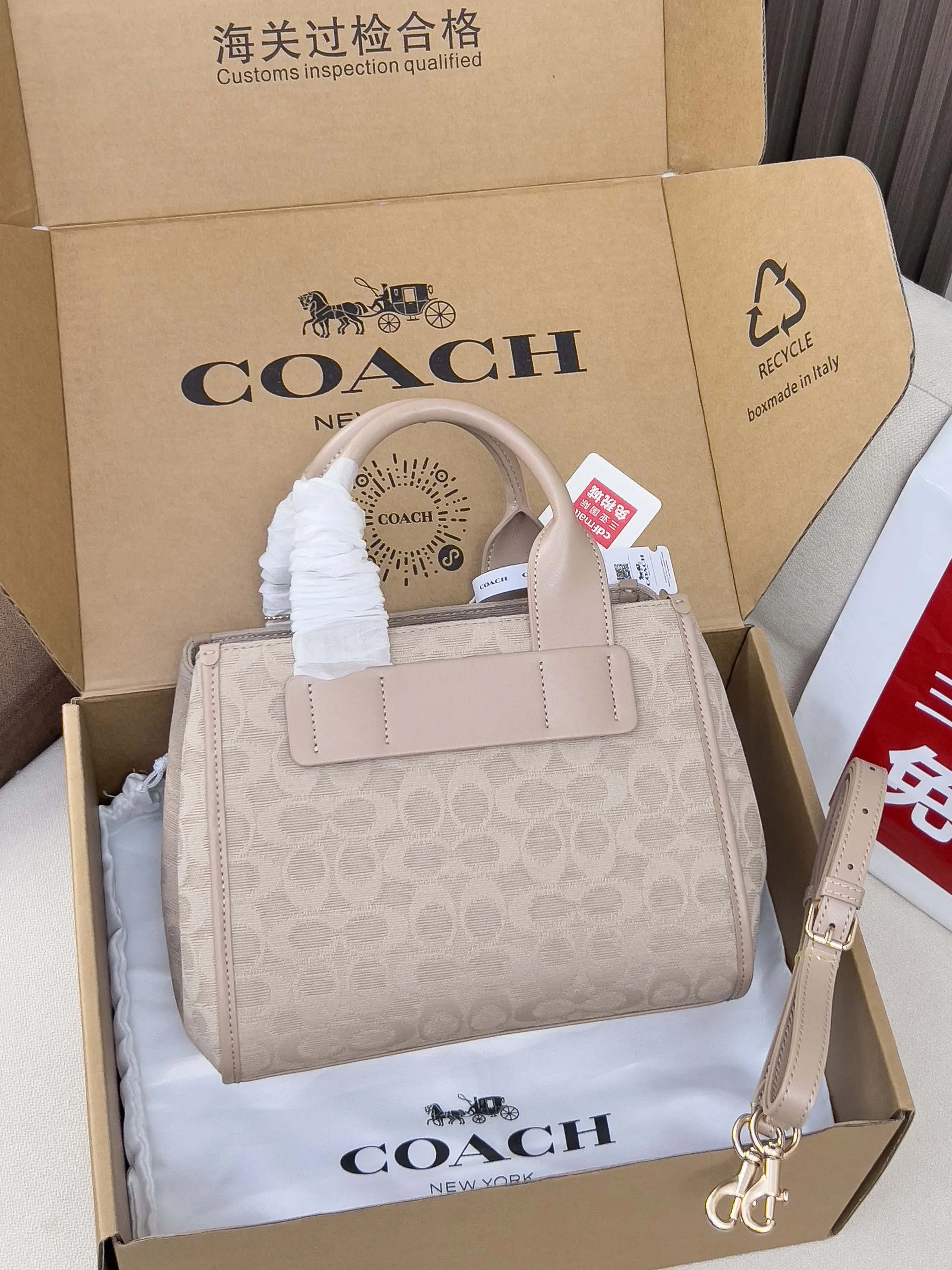 Coach 老花 图片 savannah戴妃 托特包 大容量托特款