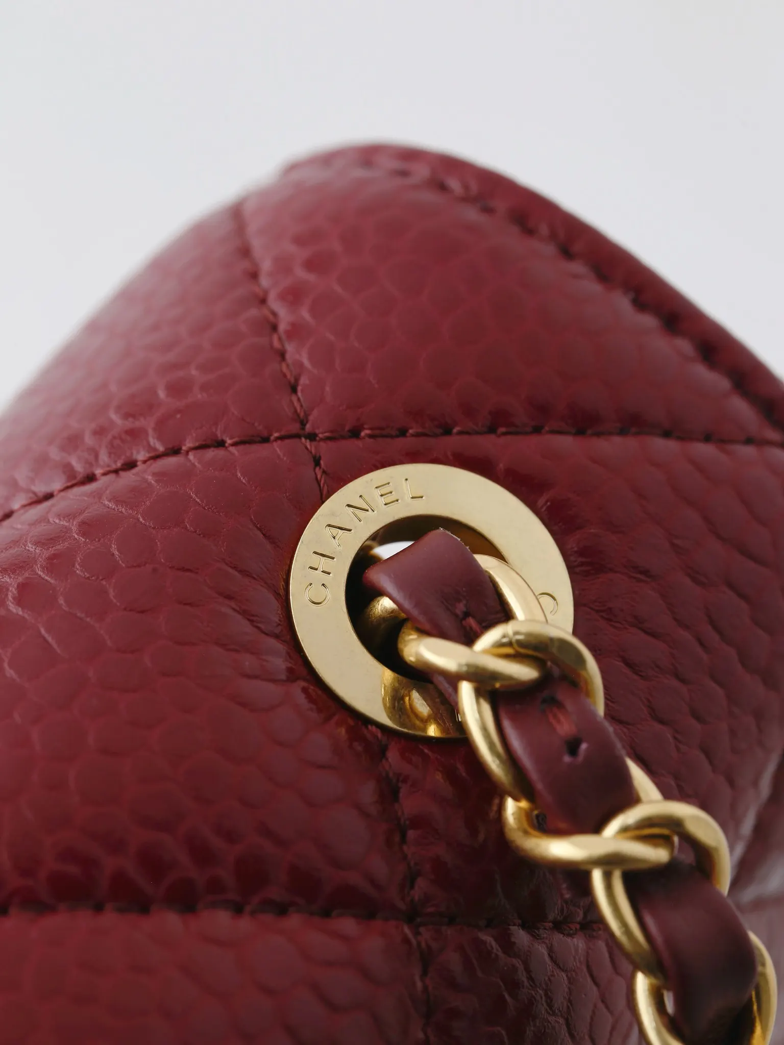 CHANEL 牛皮 尺寸 荔枝纹 腋下包 复古腋下背款
