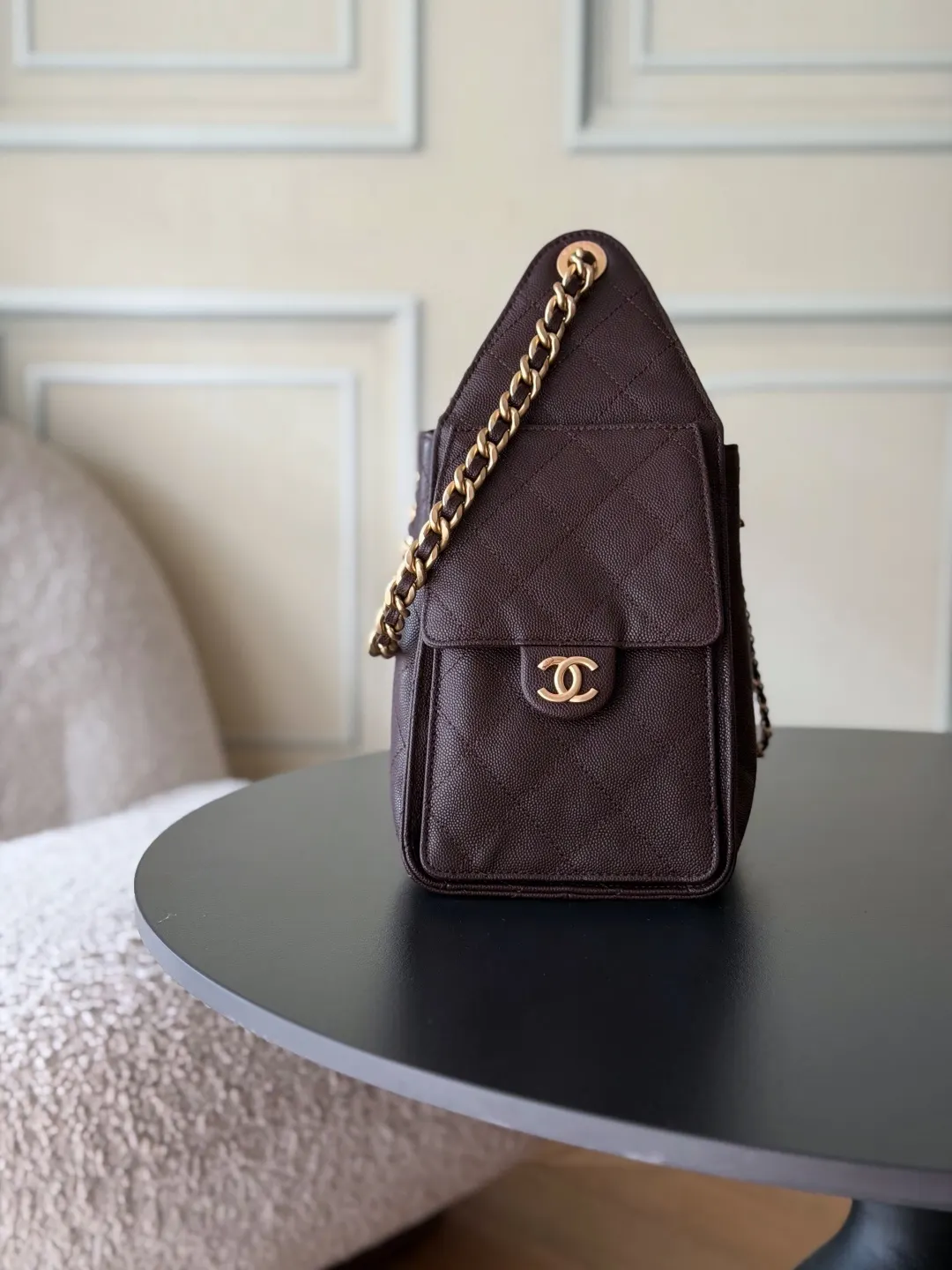 CHANEL Hobo 牛皮 腋下包 复古腋下背款