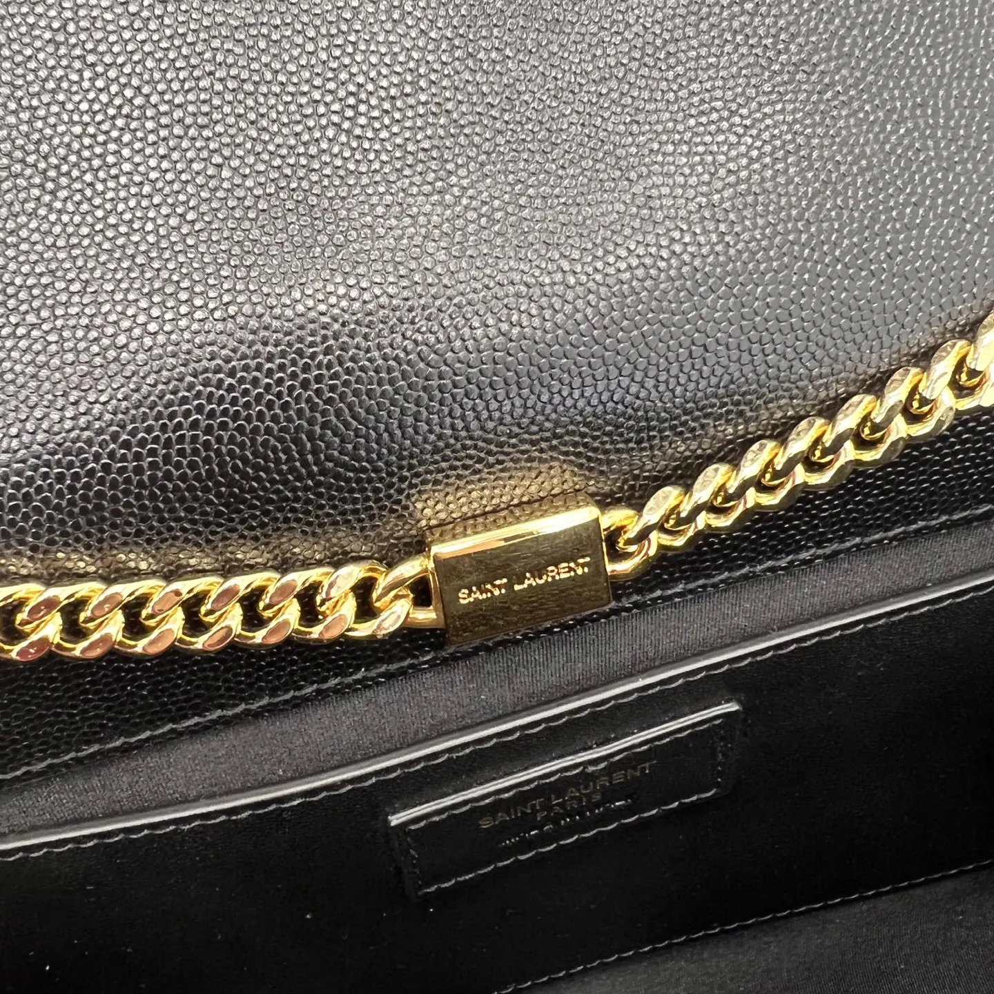 YSL 銀色 金色 小牛皮 鏈條包 精致鏈條款