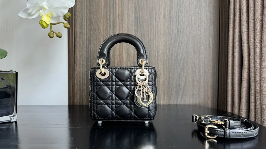 Dior Black Top Handle Bag Commuter