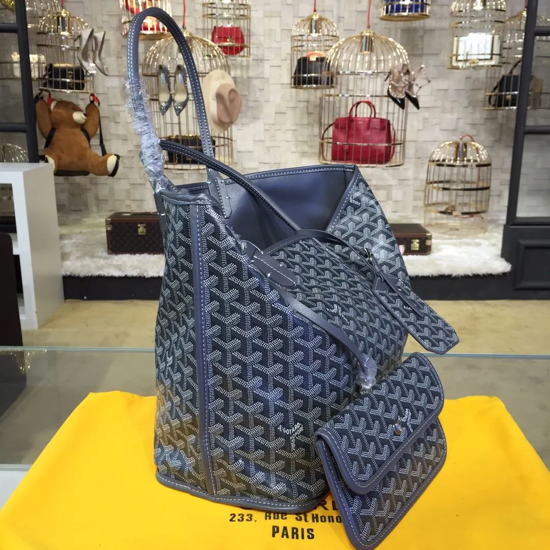 Goyard 戈雅 双面可用 充满法式优雅 订制Y字母涂鸦料 皮轻 旅行袋 大容量旅行款