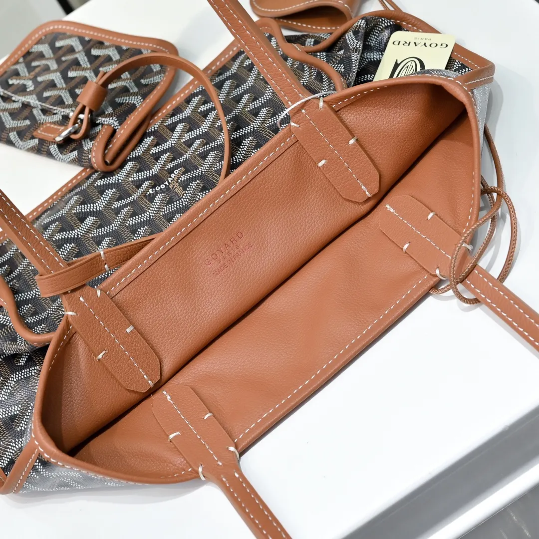 Goyard 牛皮 高 戈雅双面mini 王菲同款购物袋 头层牛皮 托特包 大容量托特款