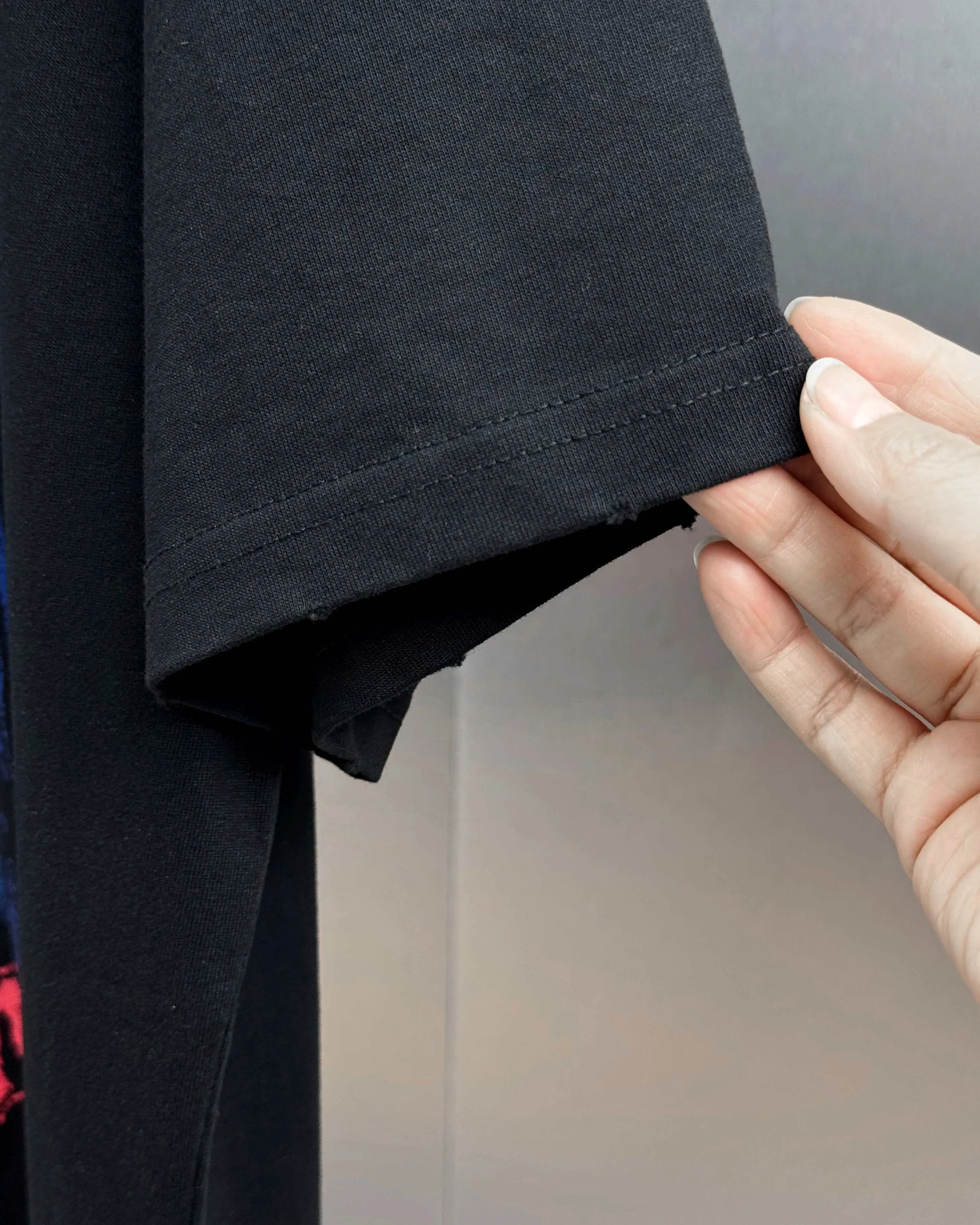 Balenciaga Black Cotton Short Sleeve T-Shirt Loose