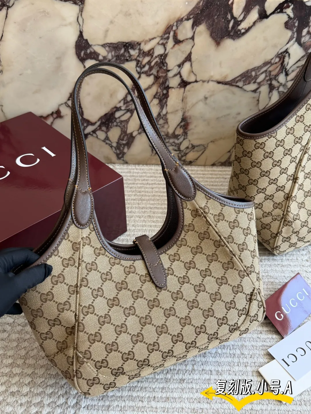 Gucci Jackie 1961 Monogram Caramel Leather Underarm Bag Shoulder and Crossbody Wear Image 7 Gucci Jackie 1961 Monogram Caramel Leather Underarm Bag Shoulder and Crossbody Wear Image 7