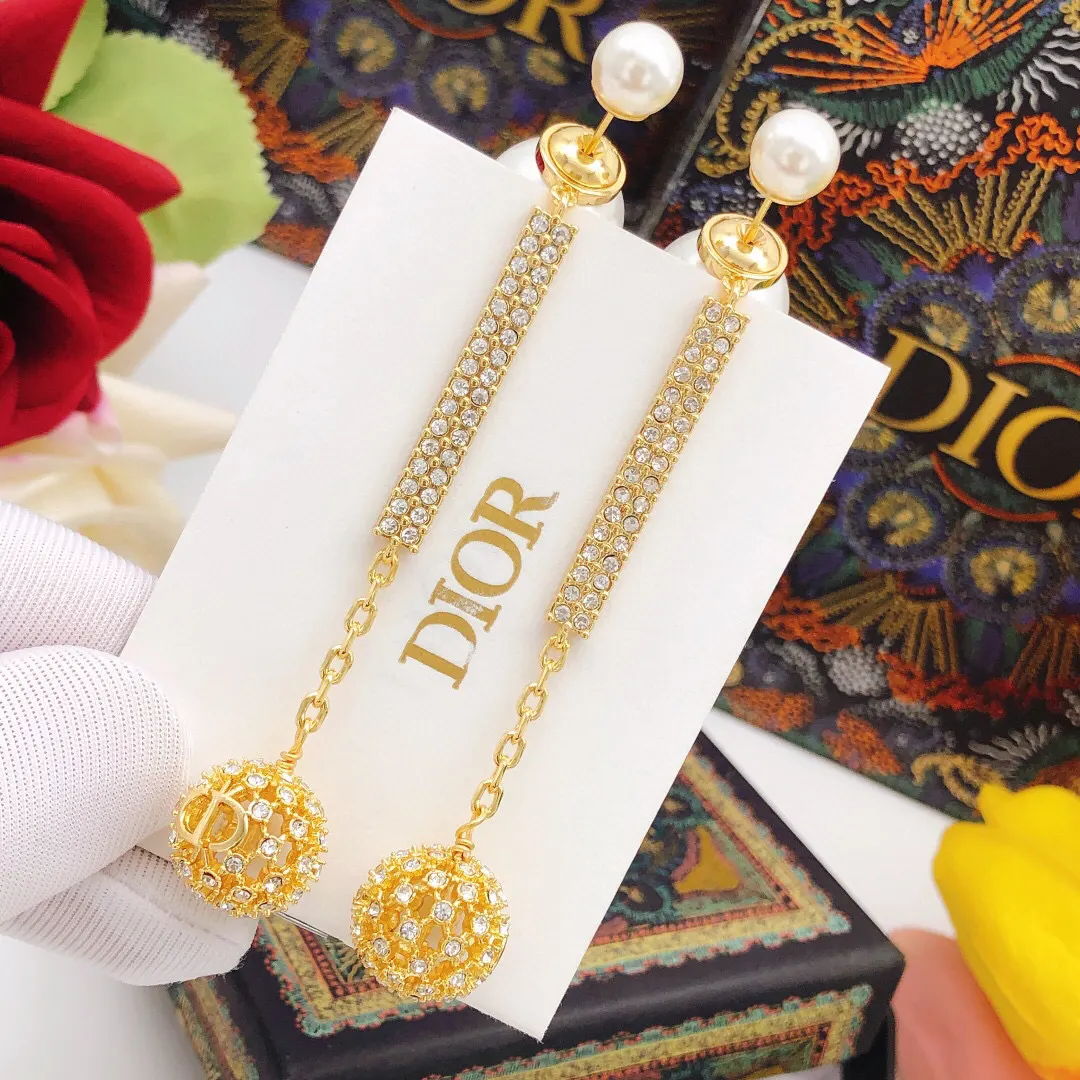 Dior 珍珠 耳饰 金色