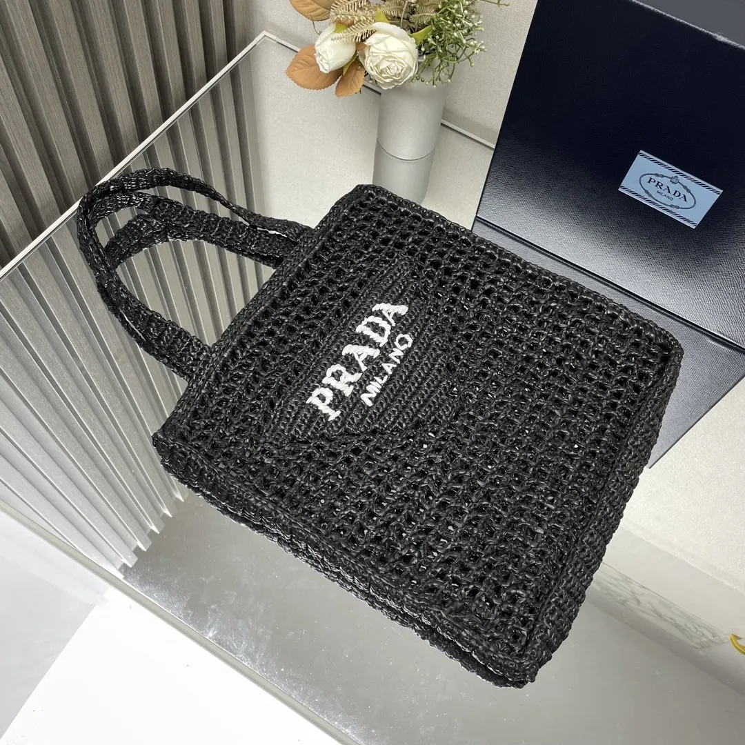 PRADA 1BG393 三角标 刺绣 托特包 通勤百搭款