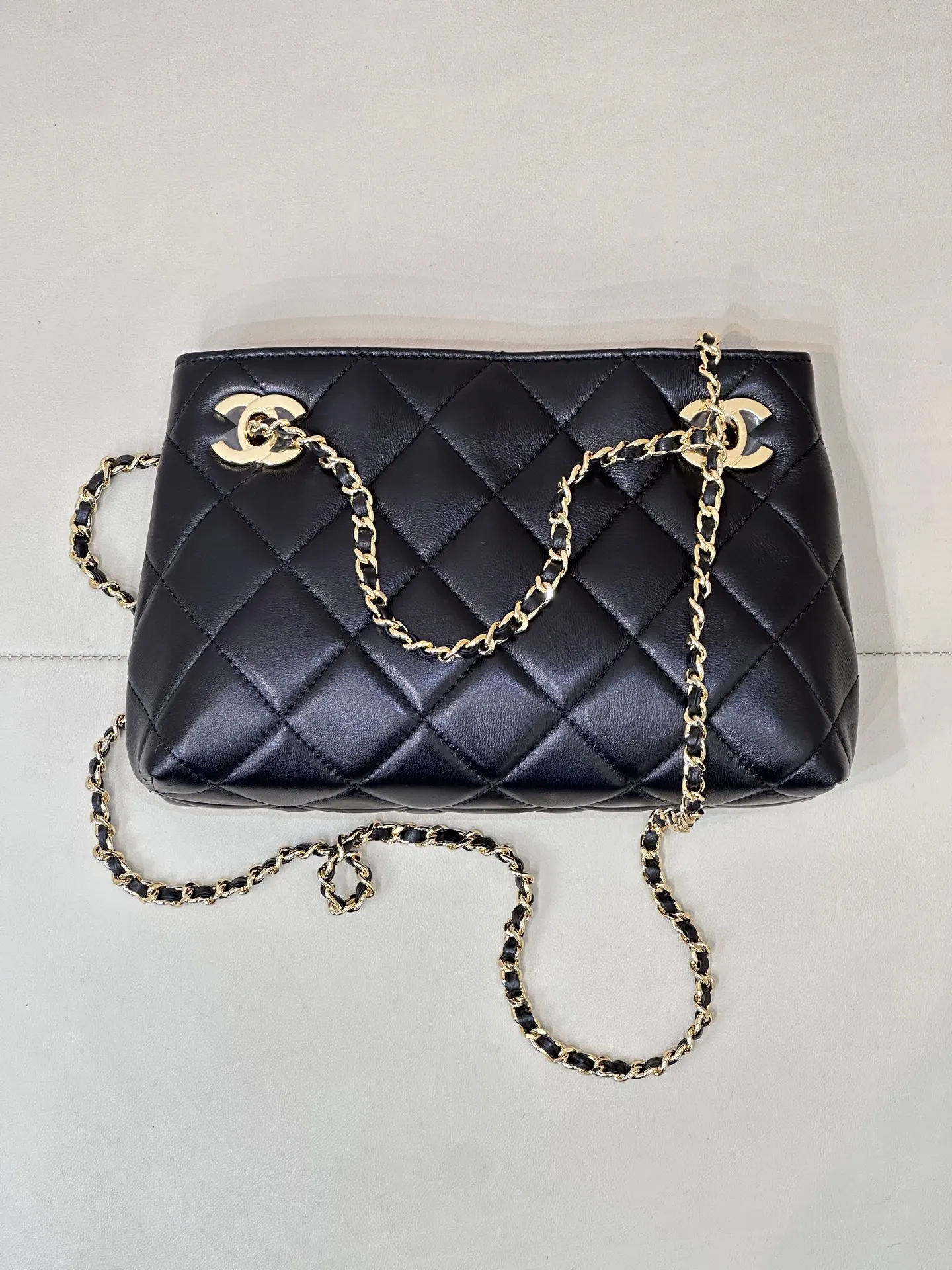 Chanel Leather Quilted Hobo Bag