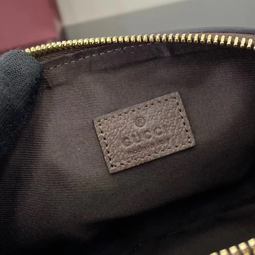 Brown Gold Cosmetic Pouch