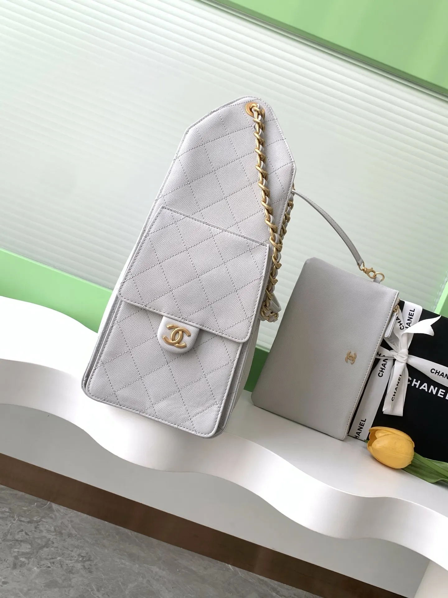 CHANEL Hobo 进口 免税 球纹皮嘻哈包 腋下包 復古腋下背款
