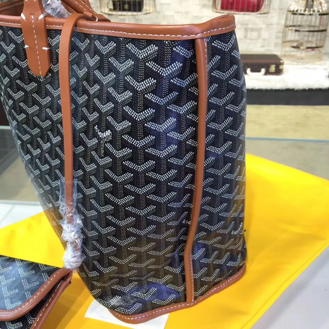 Goyard 戈雅 双面可用 充满法式优雅 订制Y字母涂鸦料 皮轻 旅行袋 大容量旅行款