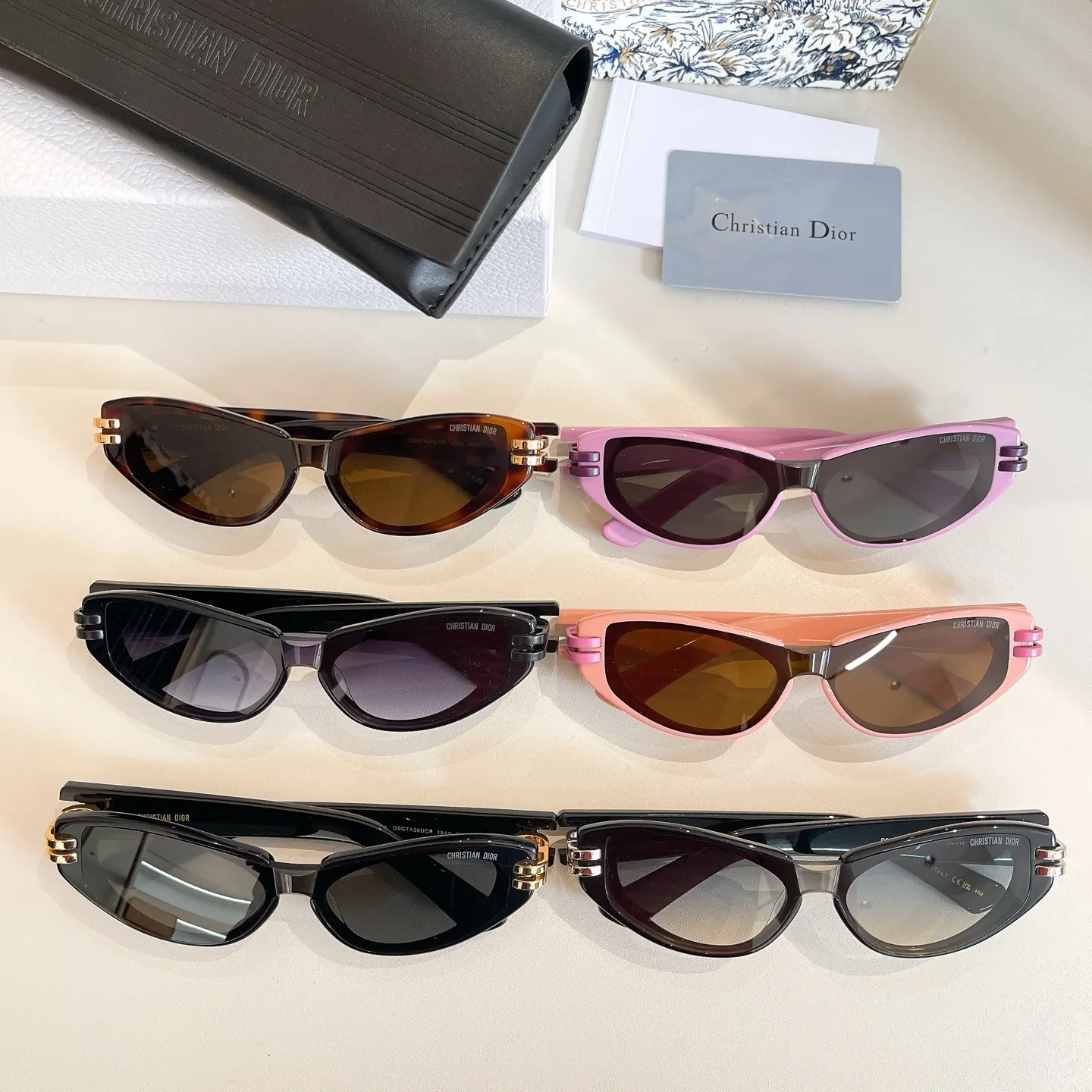 Dior 黑色猫眼太阳镜 复古遮阳