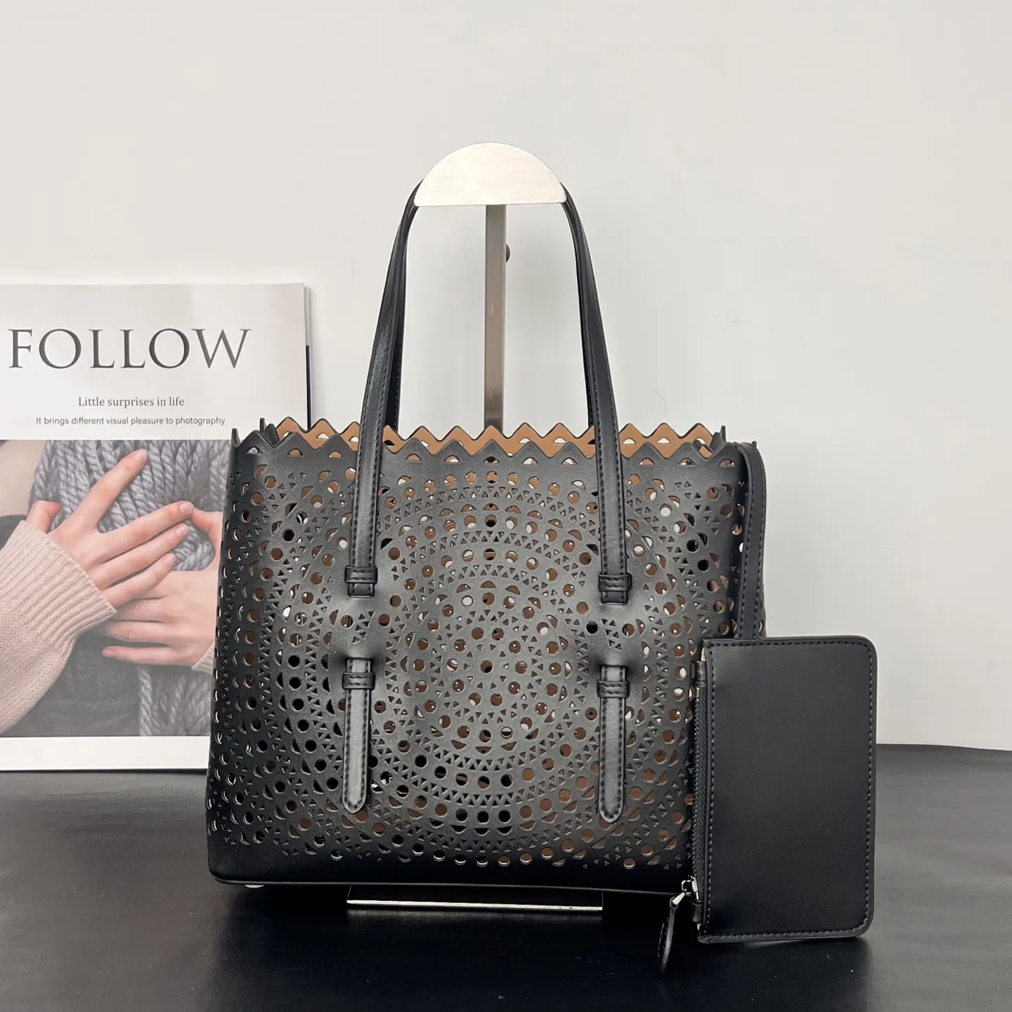 Black Tote Bag Leather
