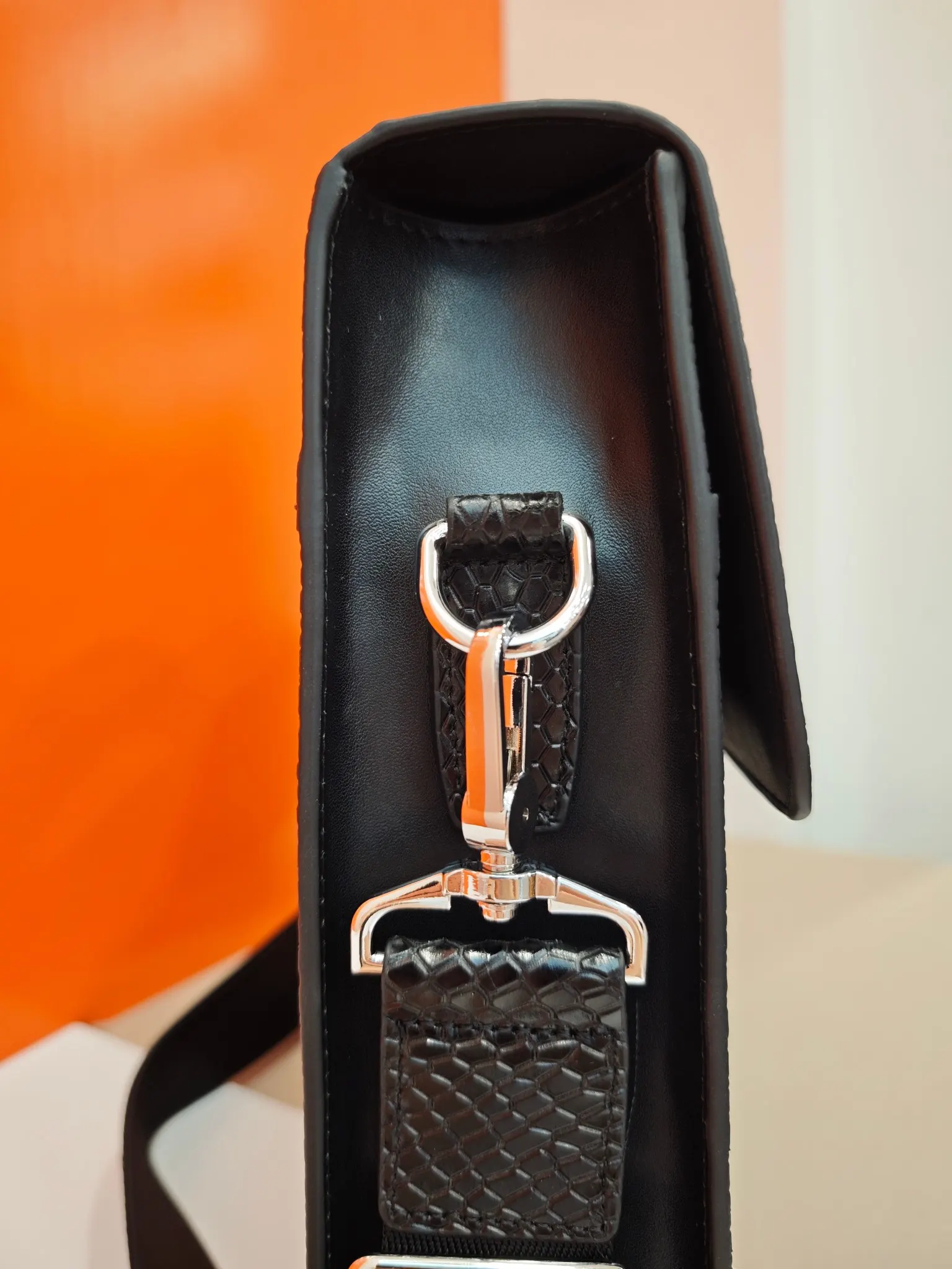 Black Briefcase Business Commuter Leather