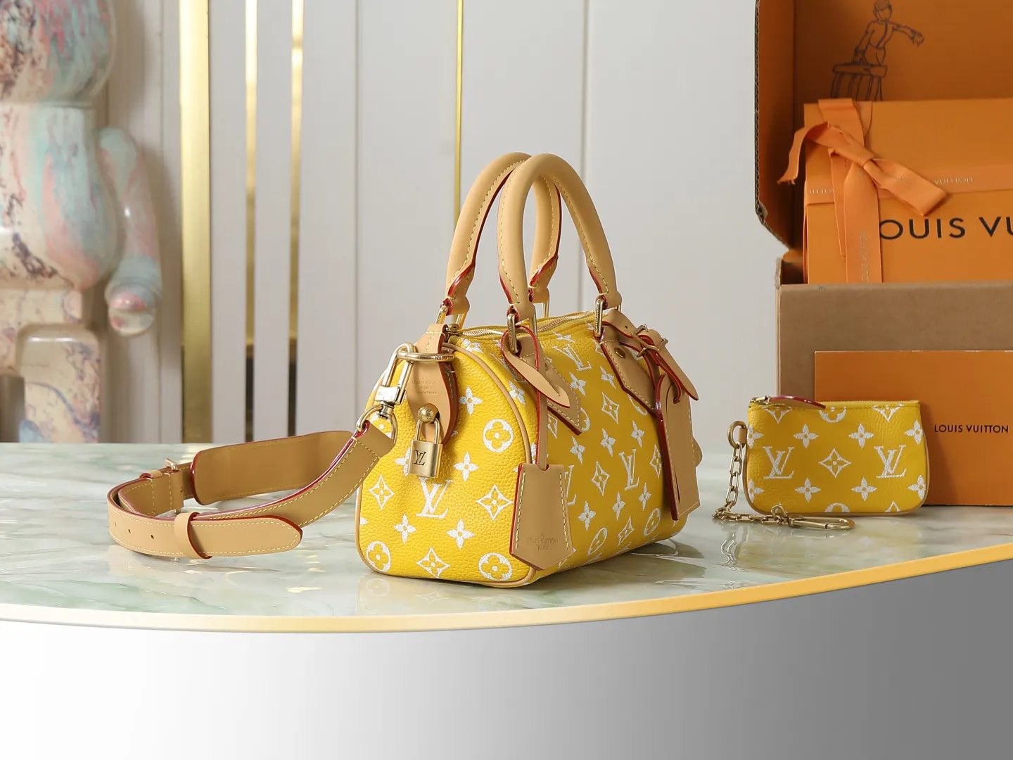 LV Speedy 蓝黄配色 手袋 复古款｜ORBUYBAG 岚奢包高端时尚精品