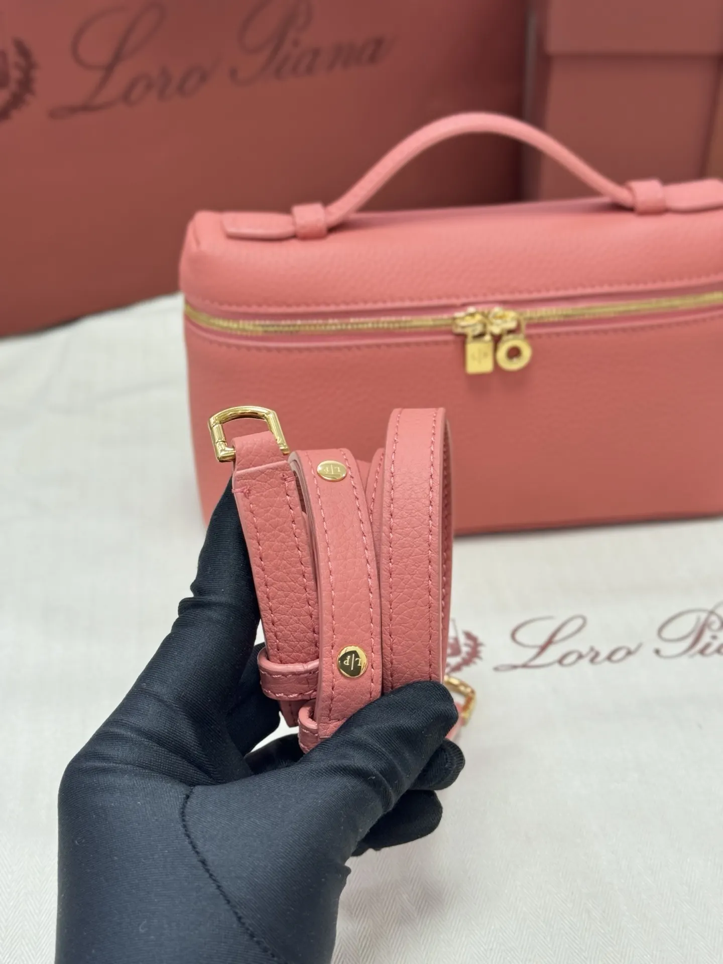 Gold Clutch Bag Leather