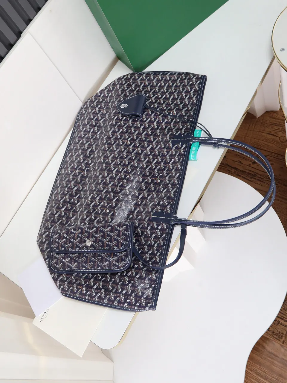 Goyard 藍色 小牛皮 托特包 大容量托特款