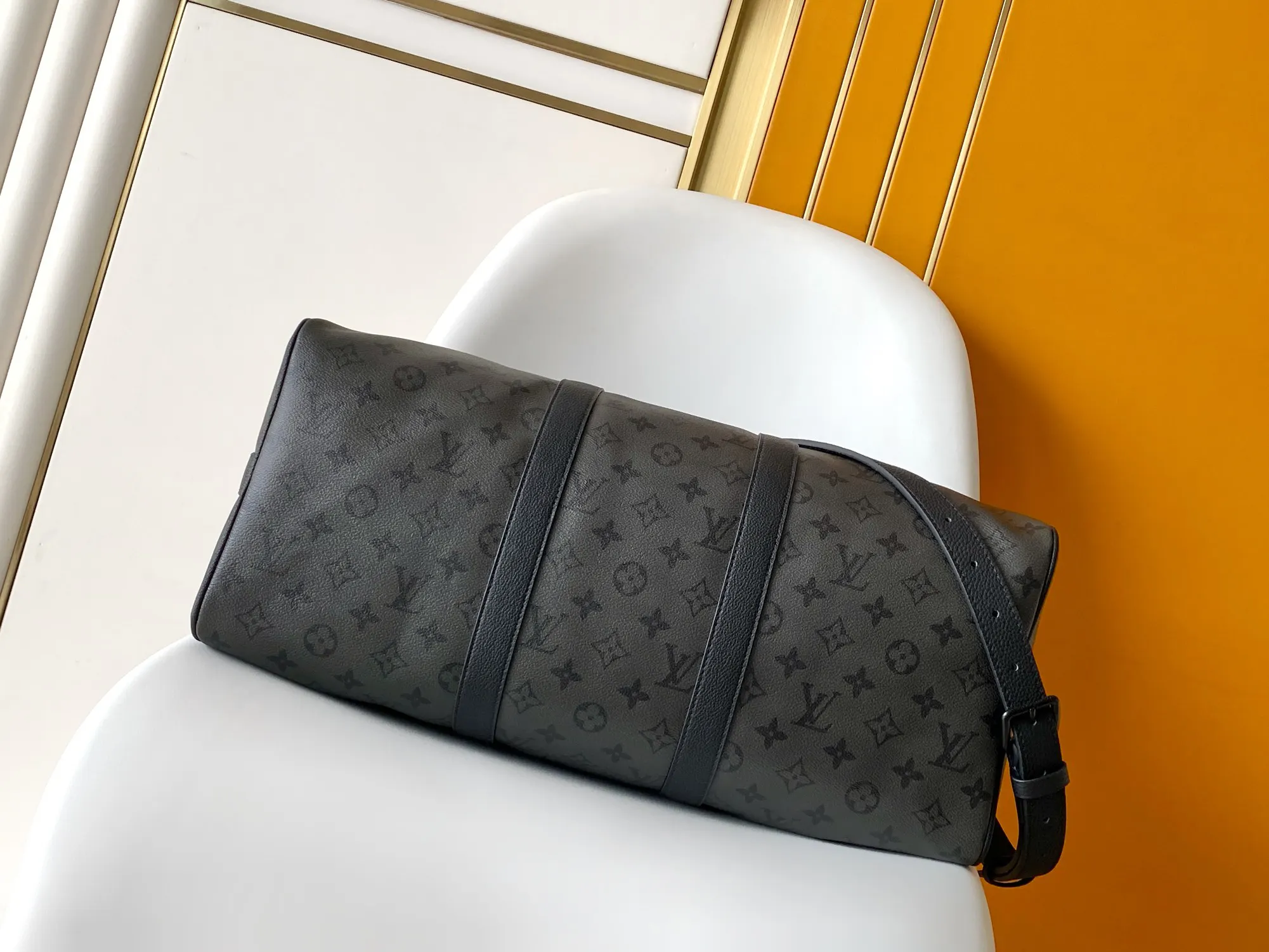 Keepall 灰色 牛皮 旅行包 大容量旅行款