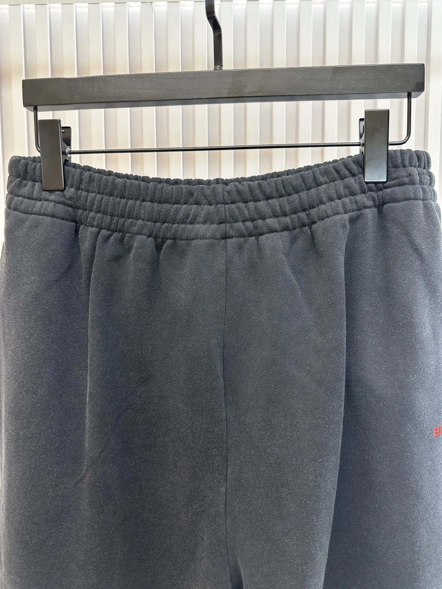 Balenciaga 黑色 纯棉 Logo 短裤 宽松休闲